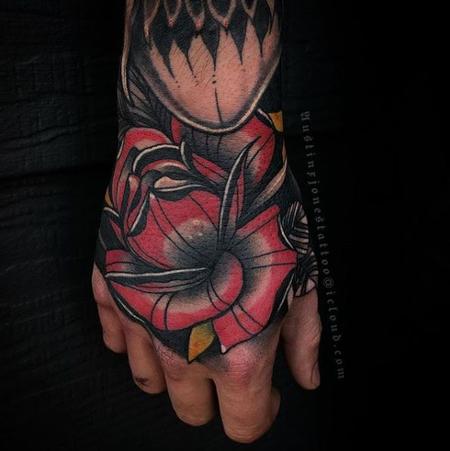 Austin Jones - Dark Neo Traditional Rose on Hand